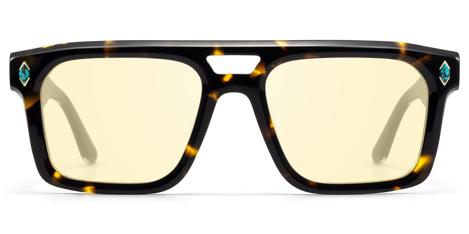 Bastion - Yellow Tint Tortoise Sunglasses by Vooglam Product Details 1