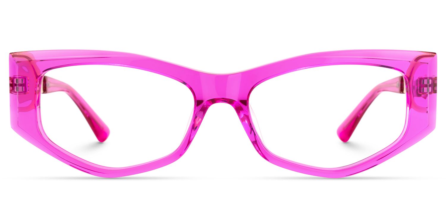 Tahiya - Geometric Pink Eyeglasses by Vooglam Product Details 1