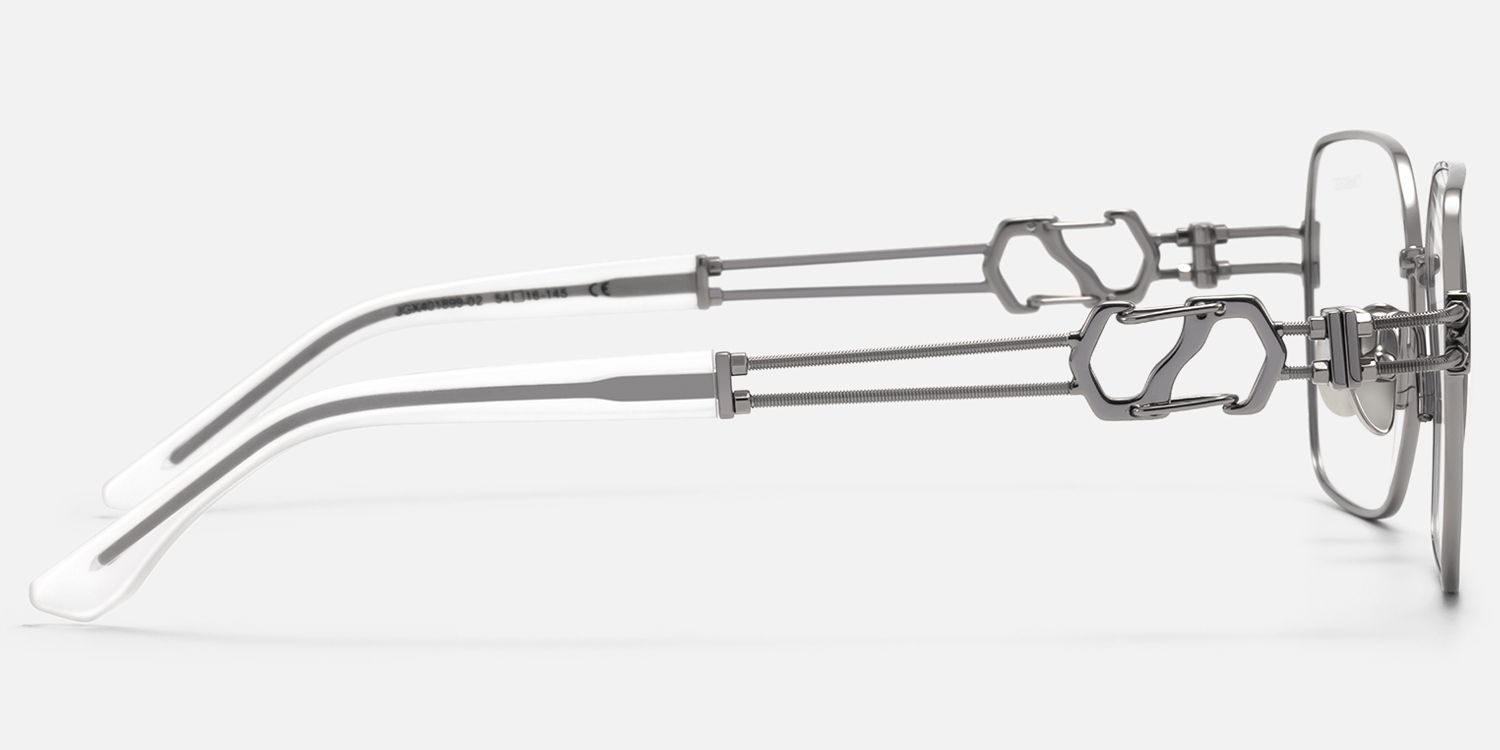 The Architect - Gunmetal Carabiner Glasses by Vooglam - Side View
