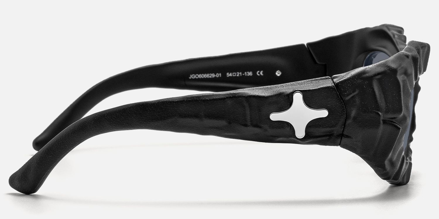 The Geologist - Black Marble Sunglasses by Vooglam - Side View
