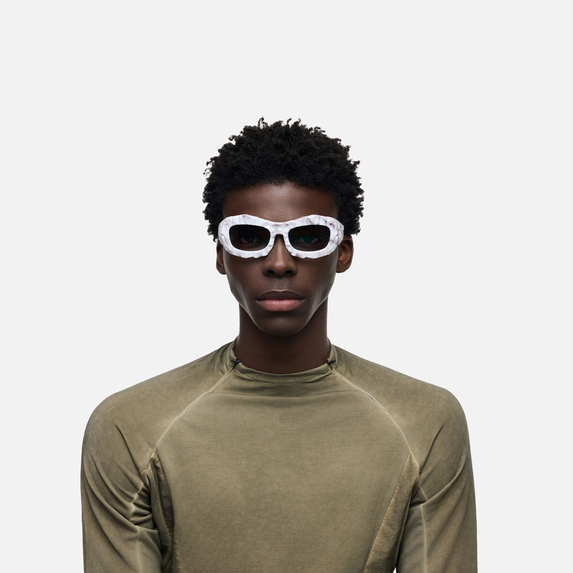 The Geologist - Marbled Gradient Gray Sunglasses by Vooglam - Lifestyle Look