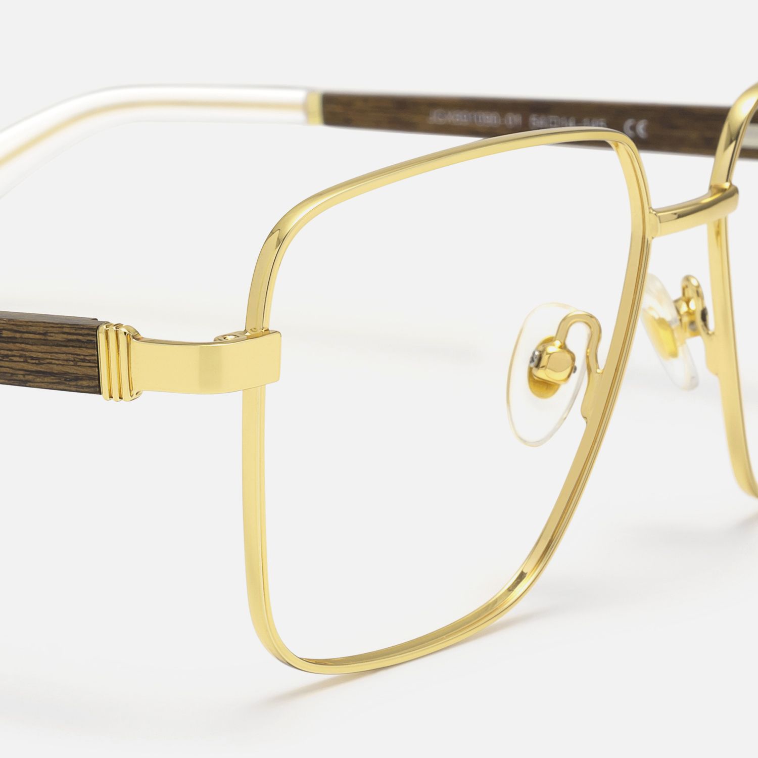 Griot - Square Gold Eyeglasses by Vooglam - Design Details