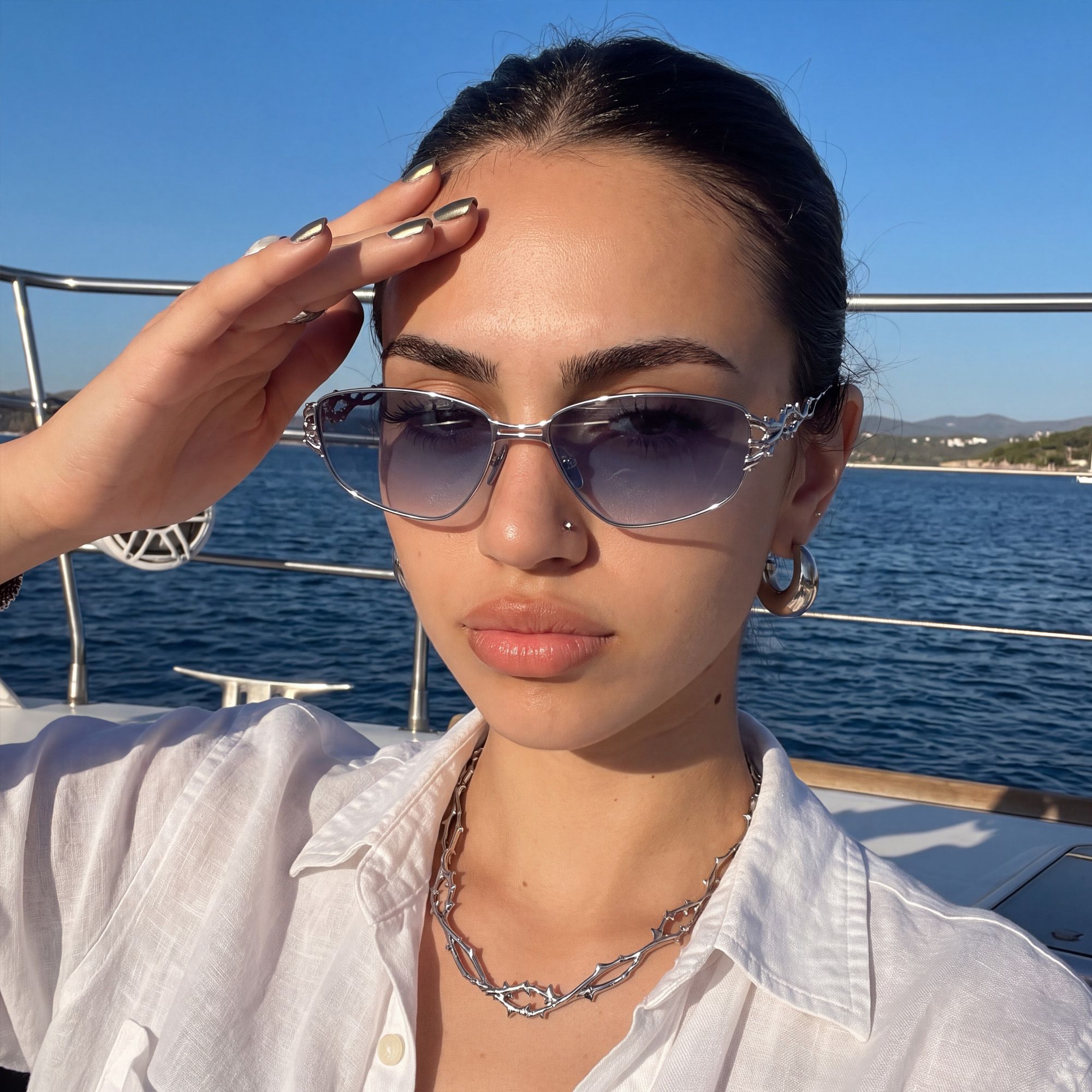 Vooglam Street Style in Real Life: Spine - Silver Spine Deco Gothic Eyewear by Vooglam