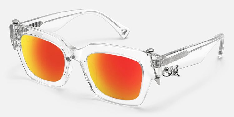 Sabrina - Gothic Clear Mirror Sunglasses by Vooglam