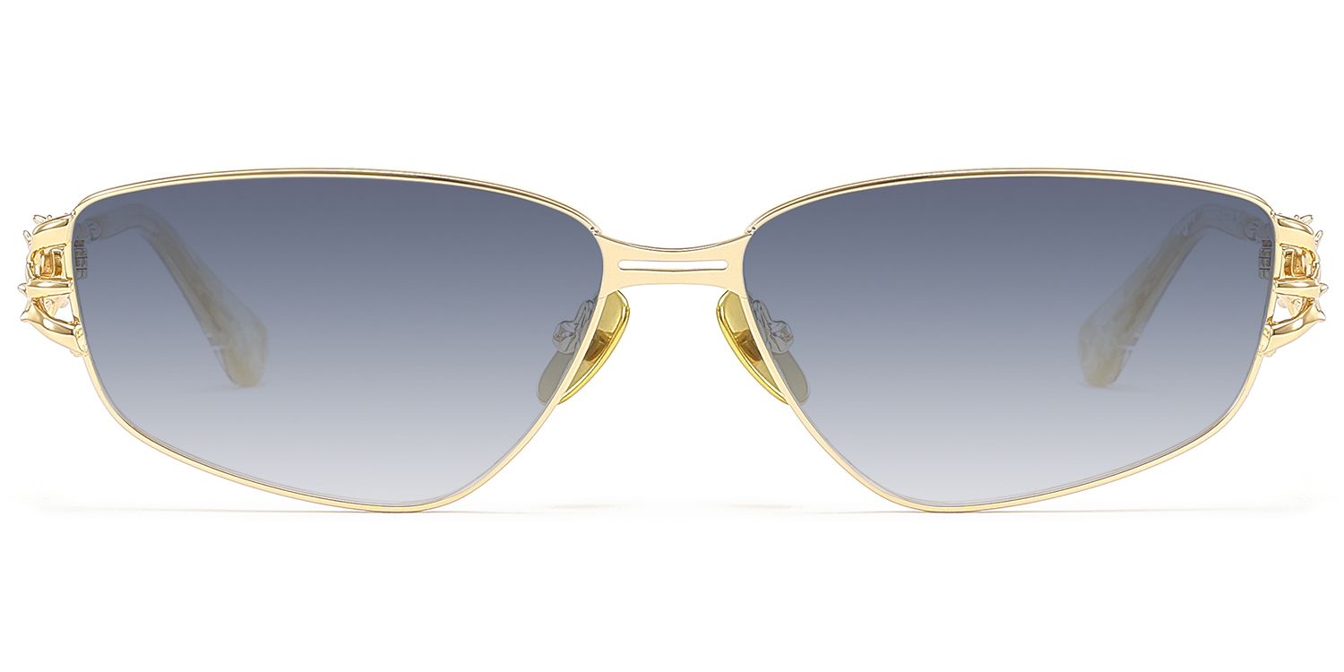 Spine - Gold Metal Sunglasses with Thorn by Vooglam Product Details 1