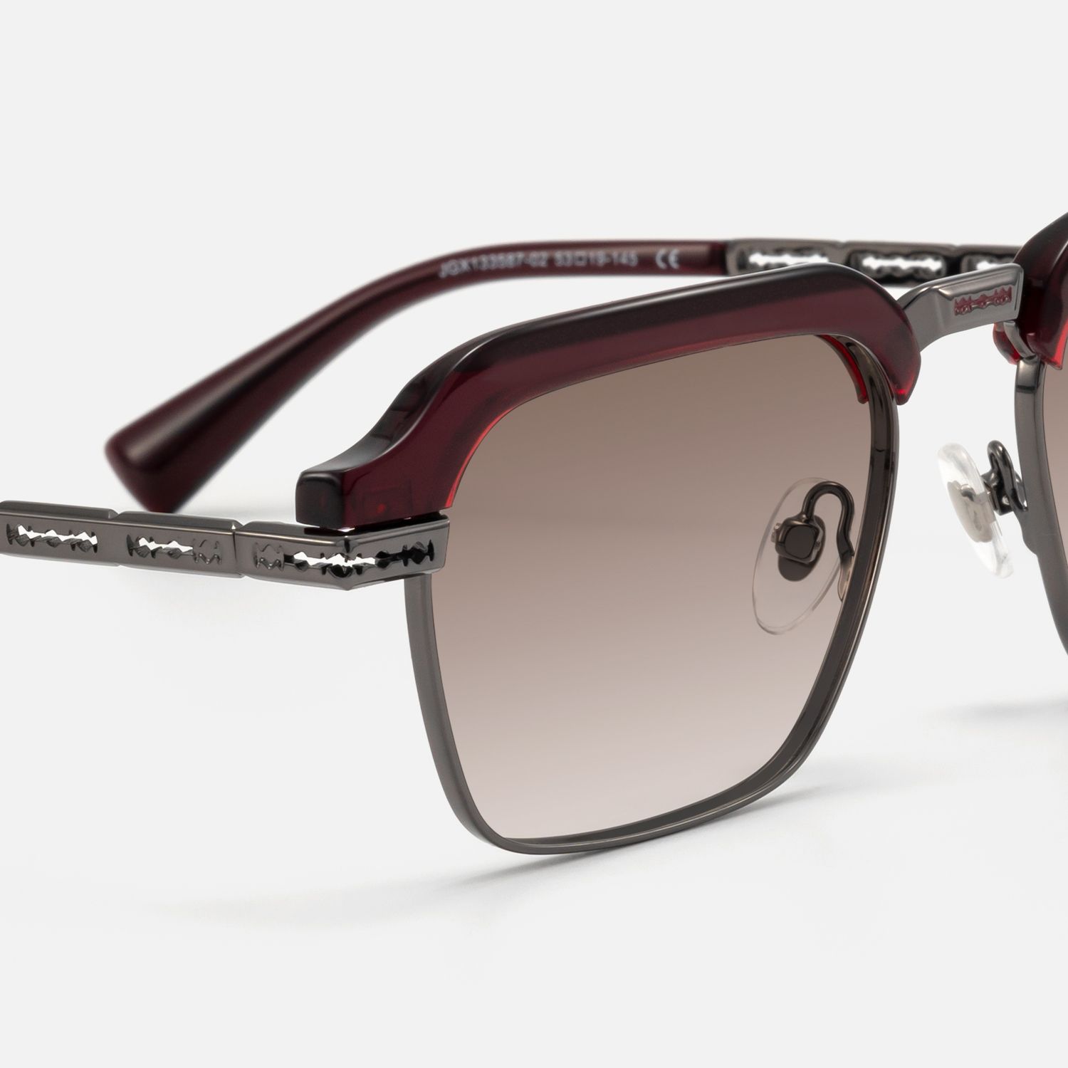 Archive - Brown Tint Razor Blade Sunglasses by Vooglam - Design Details