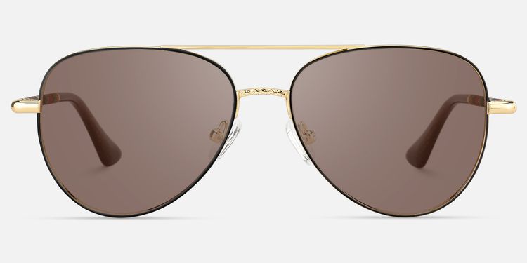 Joni - Aviator Two-tone Sunglasses by Vooglam