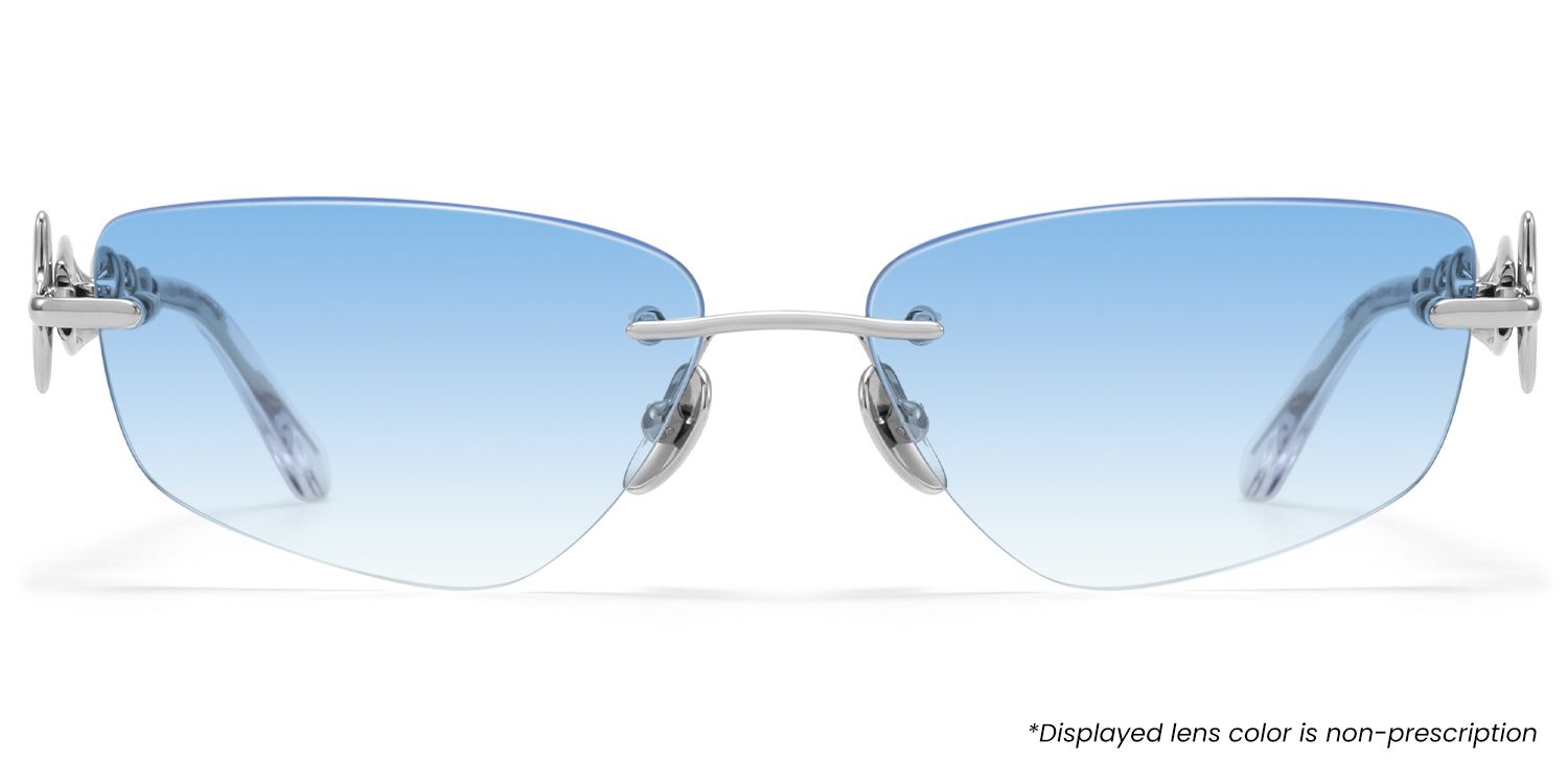 The Decoder - Gradient Blue Tinted DNA Glasses by Vooglam Product Details 1