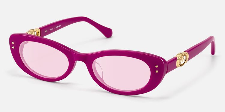 Ginza - Pink Tinted Magenta Y2K Rave Sunglasses by Vooglam