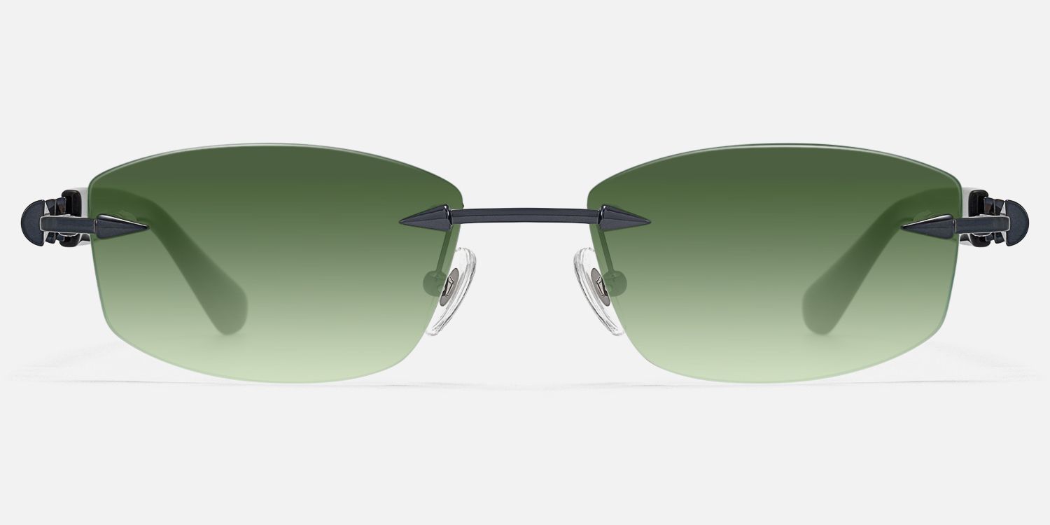 Fracture - Spike Frameless Gradient Green Shades by Vooglam - Angle View