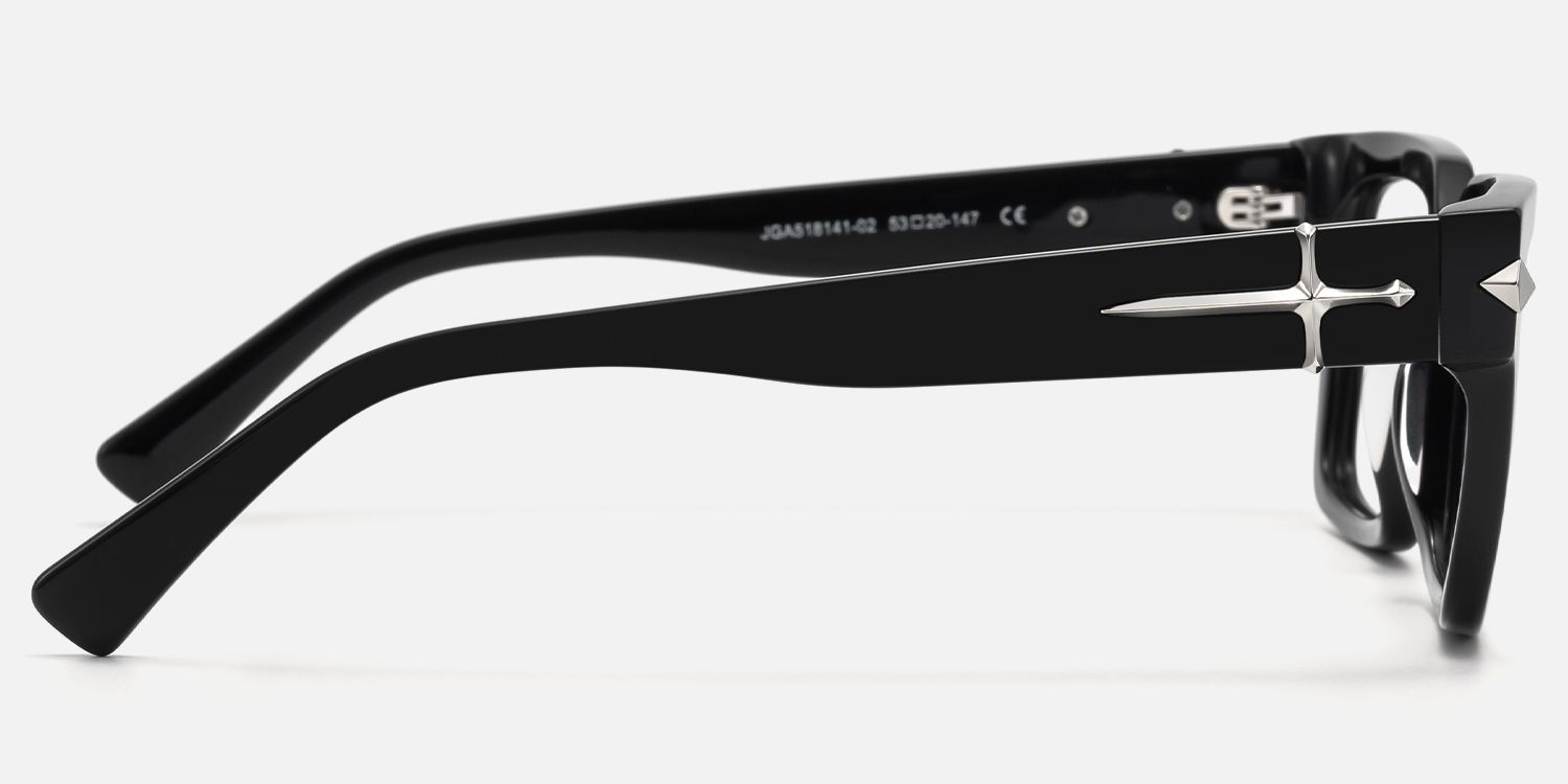 Covenant - Dark Thick Acetate Sword Glasses by Vooglam - Side View