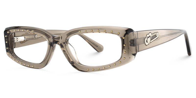Quentin - Rectangle Grey Eyeglasses by Vooglam