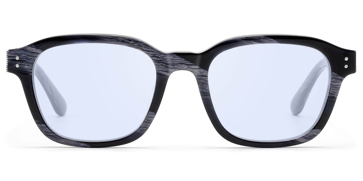 Rainier - Blue Lens Dark Blue Horn Sunglasses by Vooglam Product Details 1