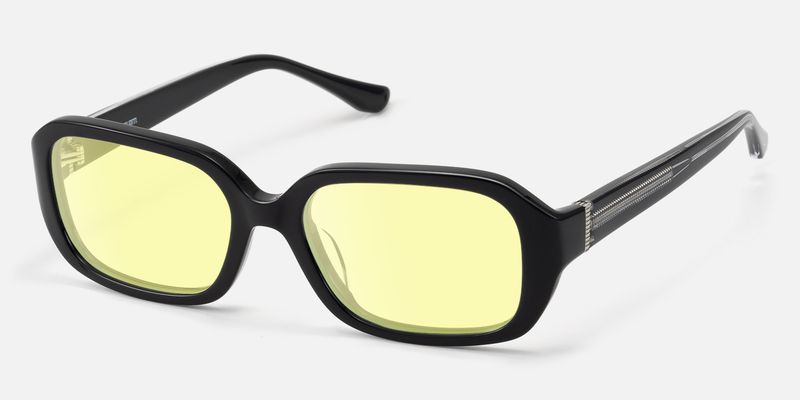 Mies - Yellow Tinted Glasses with Exposed Hardware by Vooglam