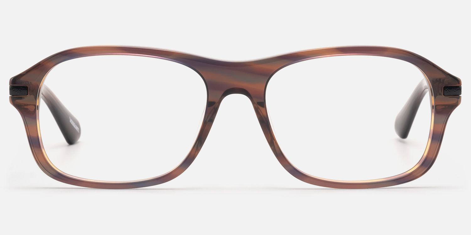 Albini - Retro Red Brown Horn Chain Navigators by Vooglam - Angle View