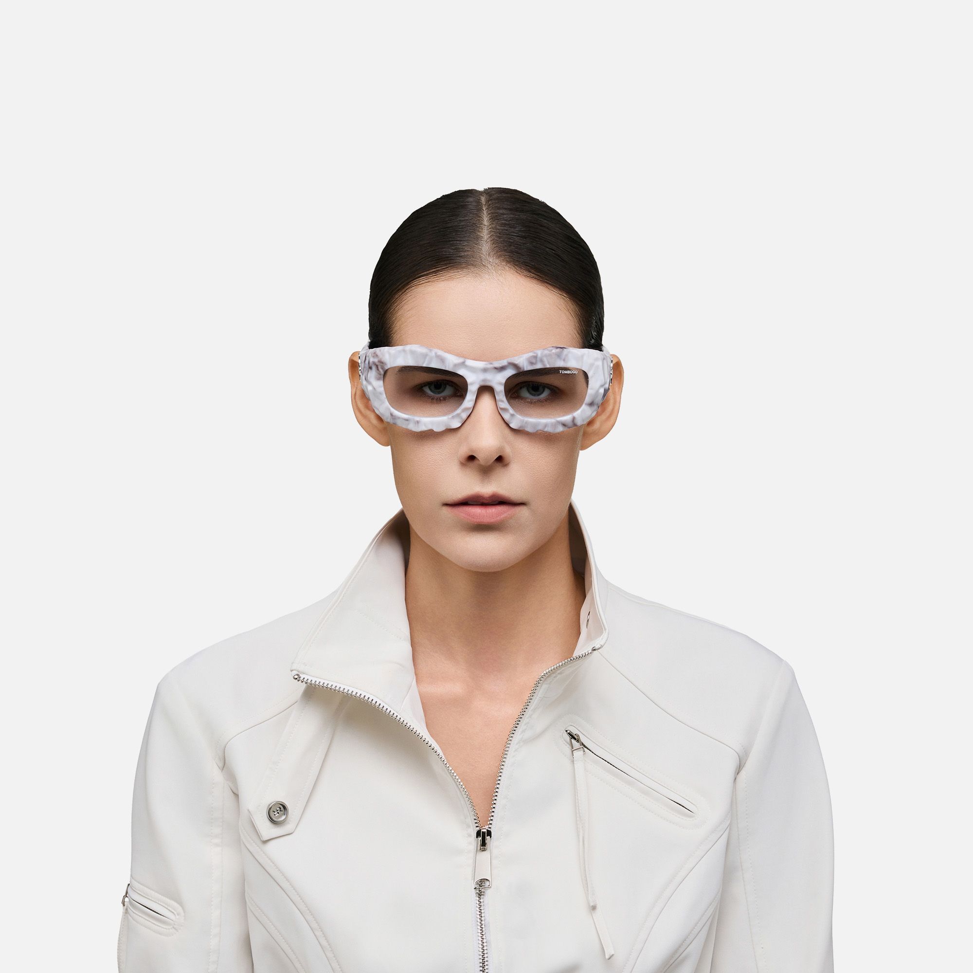 The Geologist - White Marble Rock Glasses by Vooglam - On Model