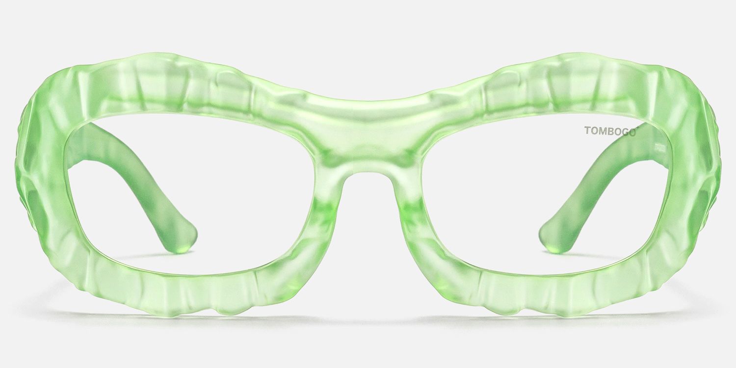 The Geologist - Clear Water Green Stone Glasses by Vooglam - Angle View