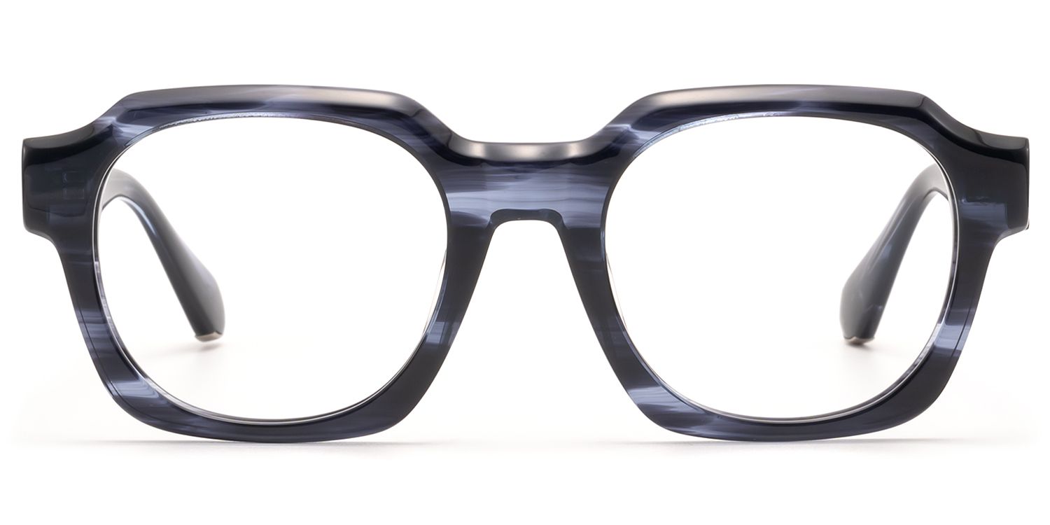 Vernon - Clear Dark Blue Fluid Texture Glasses by Vooglam Product Details 1