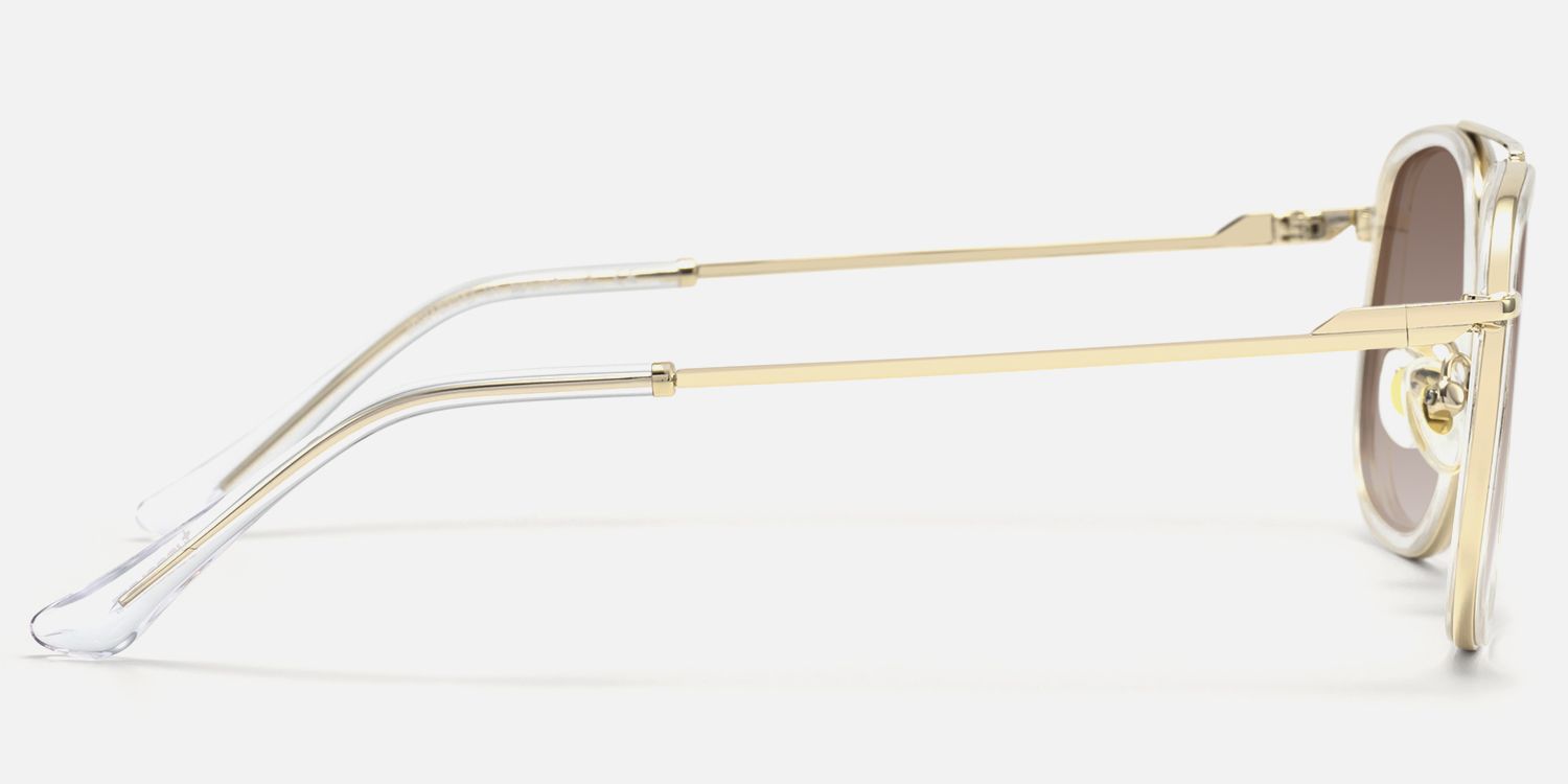 Breeze - Aviator Transparent Eyeglasses by Vooglam - Side View