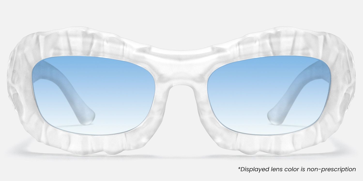 The Geologist - Blue Gradient Marble Sunglasses by Vooglam - Angle View