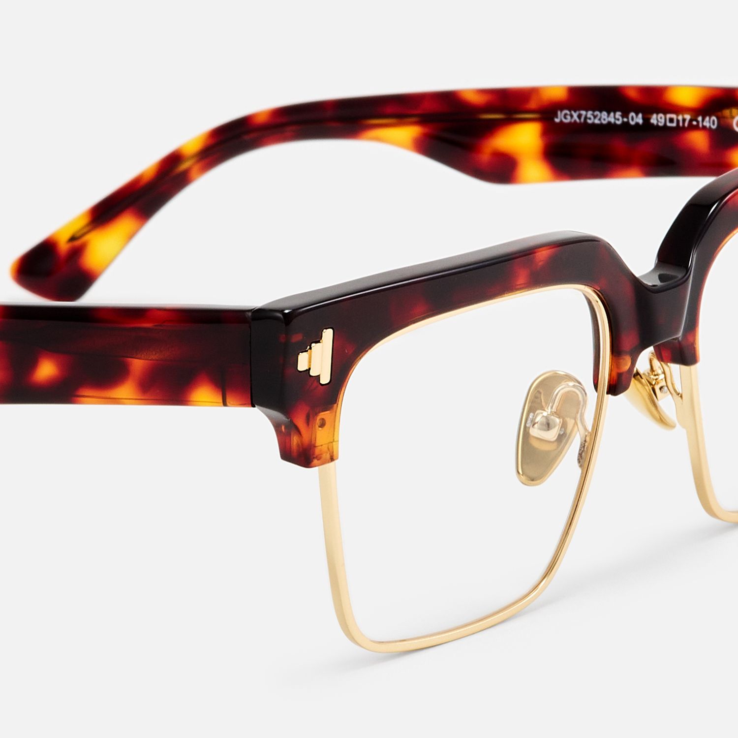 Nathifa - Browline Tortoise Eyeglasses by Vooglam - Design Details