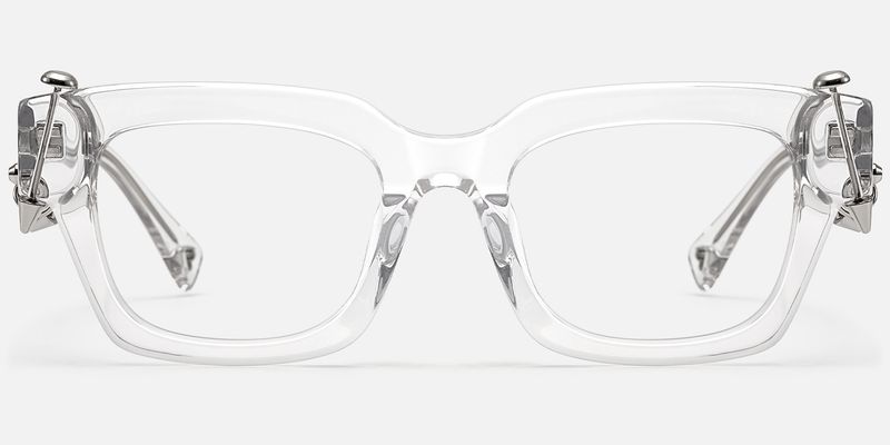 Sabrina - Rectangle Crystal Acetate Eyeglasses | Vooglam