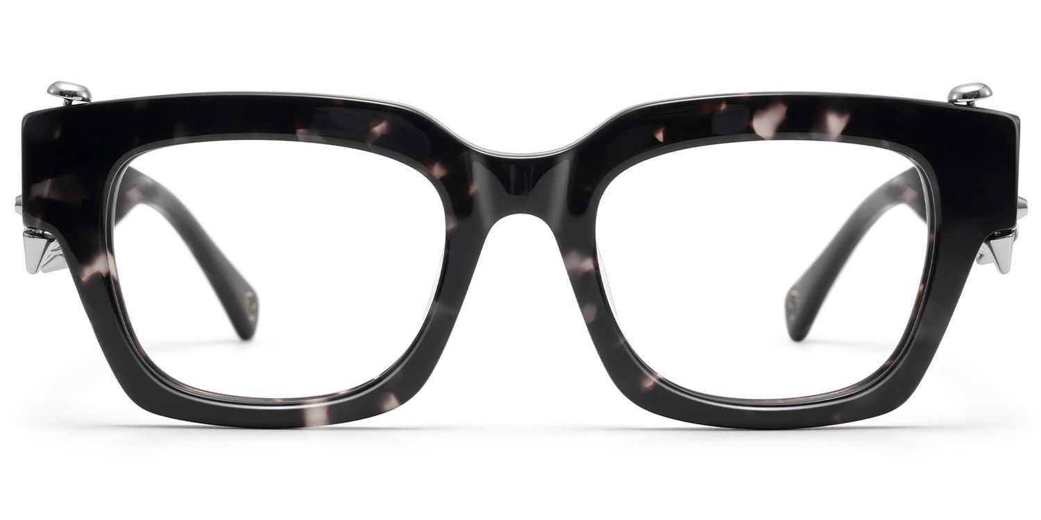 Sabrina - Black Pierced Tortoise Glasses by Vooglam Product Details 1