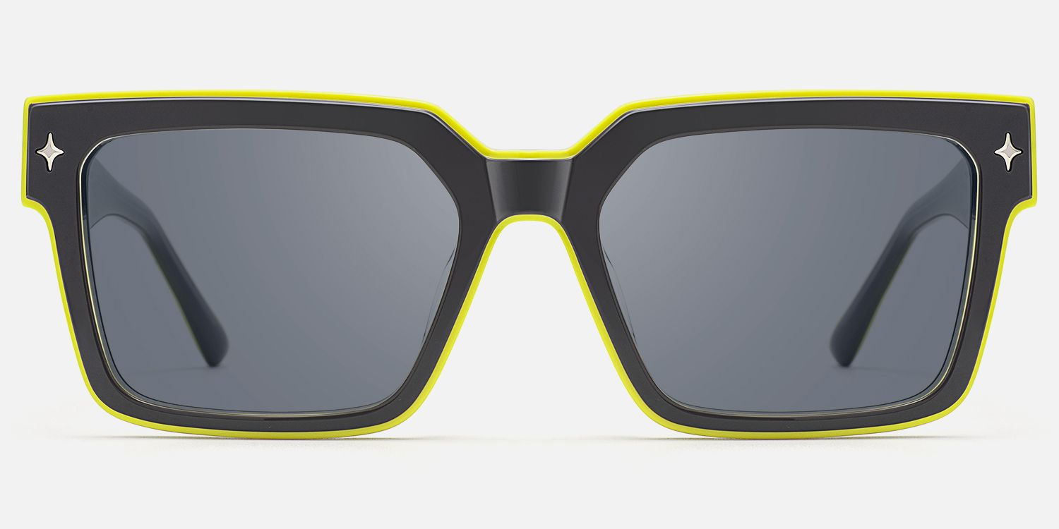 Havok - Rectangle Gray Sunglasses by Vooglam - Angle View