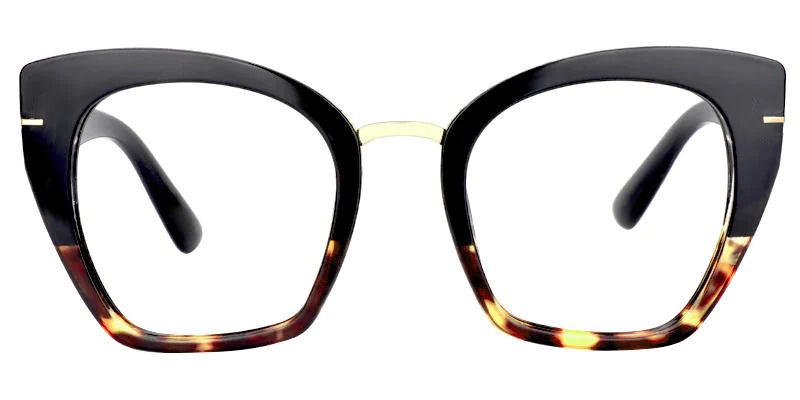 Paulina - Square Black Tortoise Eyeglasses
