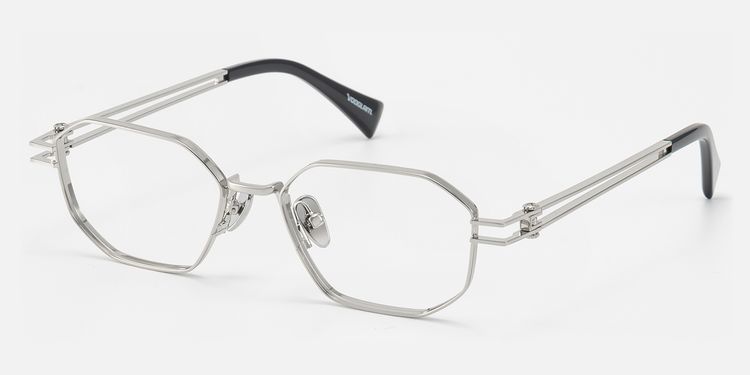 Loos - Silver Double Wire Temple Glasses with Screw by Vooglam