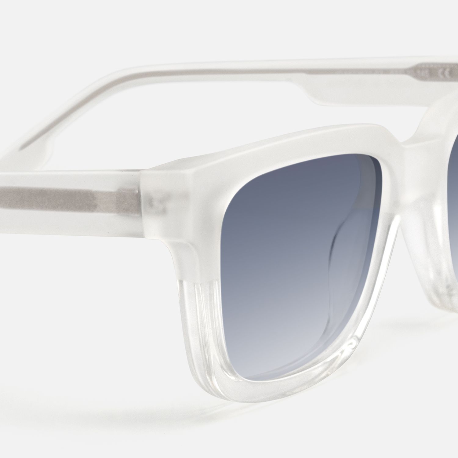 Strobe - Transparent Rectangle Sunglasses by Vooglam - Design Details