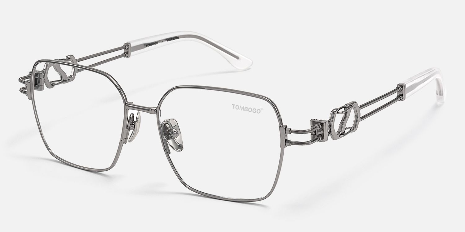The Architect - Gunmetal Carabiner Glasses by Vooglam - Front View