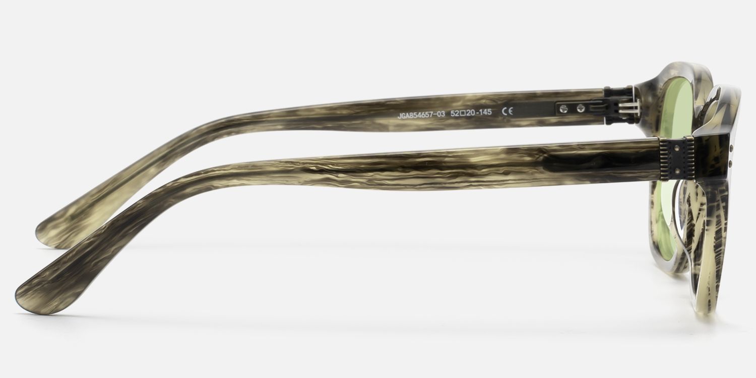 Rainier - Green Tint Earth Tone Marble Shades by Vooglam - Side View