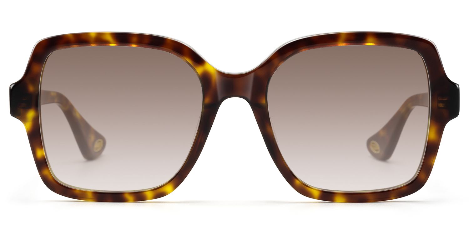 Meridian - Square Tortoise Acetate Sunglasses by Vooglam Product Details 1
