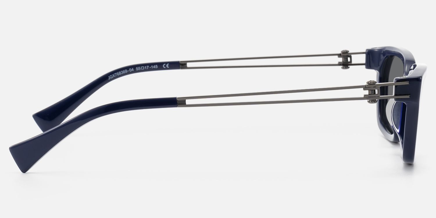 Scarpa - Bold Blue Double Wire Sunglasses by Vooglam - Side View