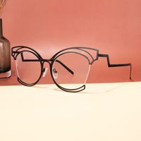 Maggie - Cat Eye Black Eyeglasses | Vooglam On Model