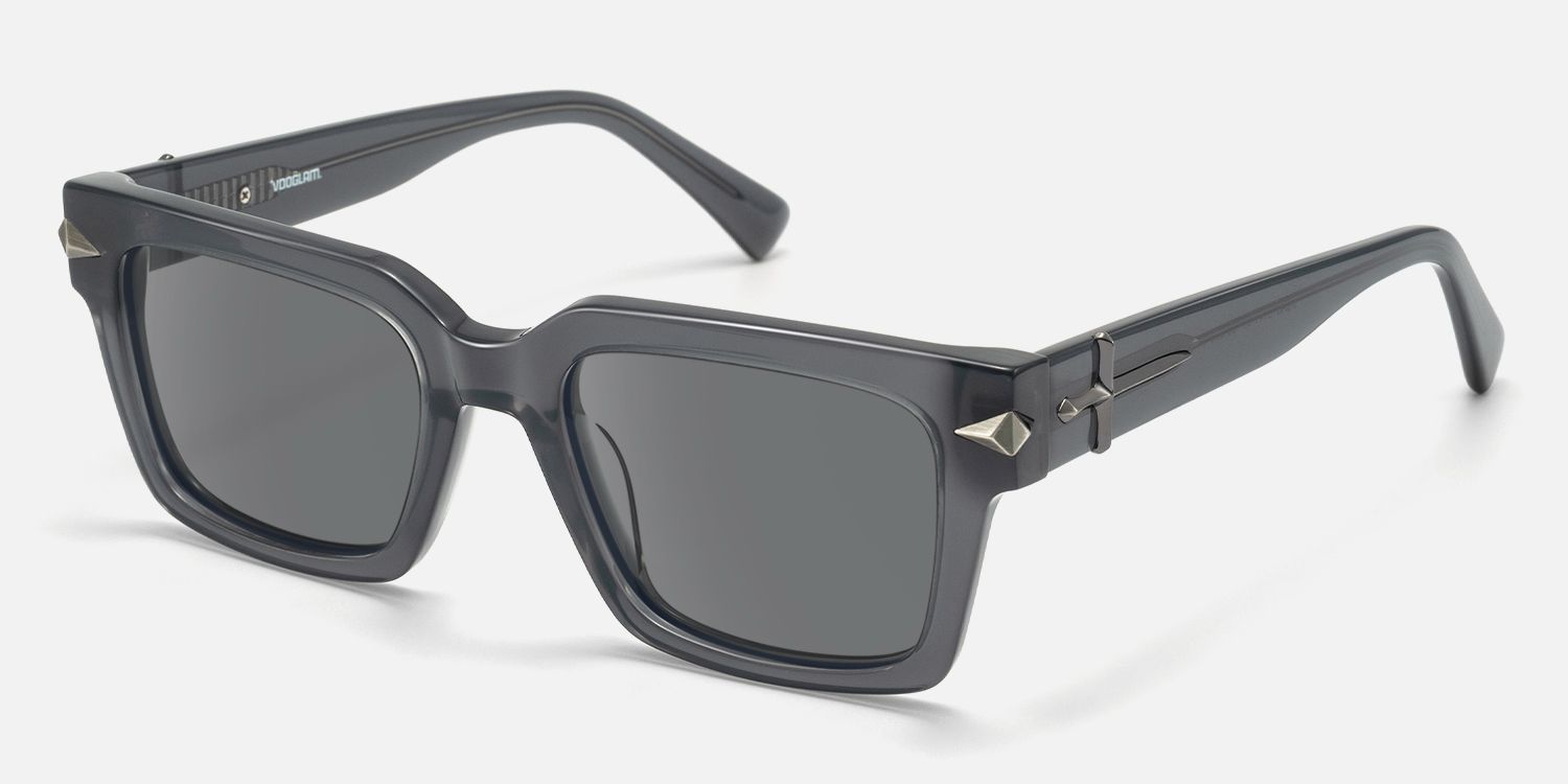 Covenant - Gray Transparent Sword Sunglasses by Vooglam - Front View