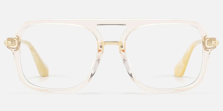 Marfa - Transparent Yellow Aviator Glasses by Vooglam