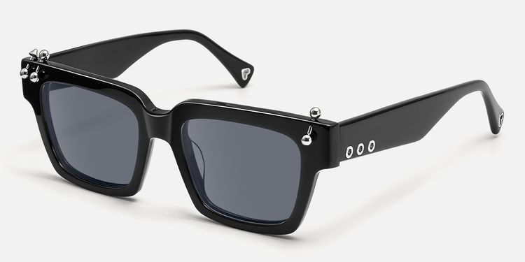 PIERCE - Sleek Square Black Sunglasses by Vooglam