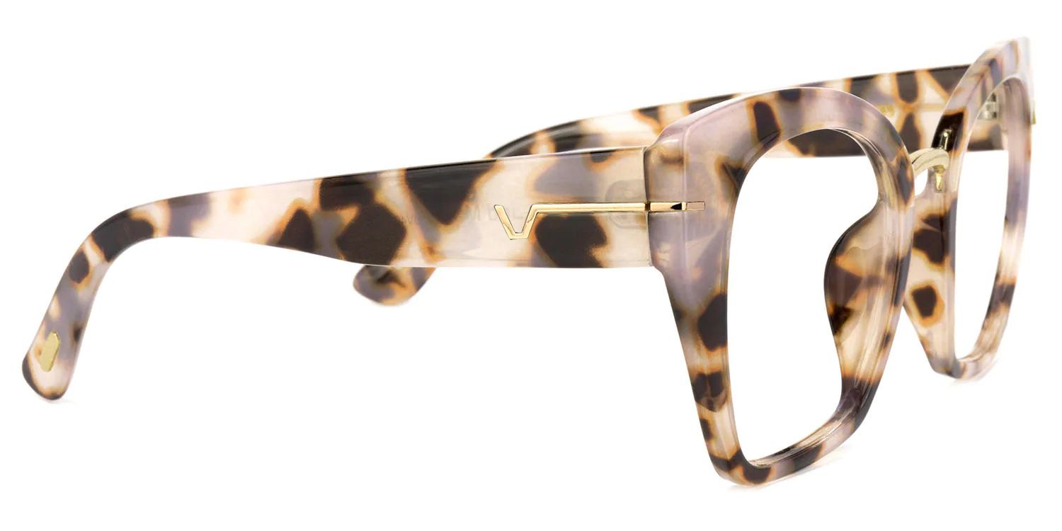 Paulina - Square Tortoise Eyeglasses - 4