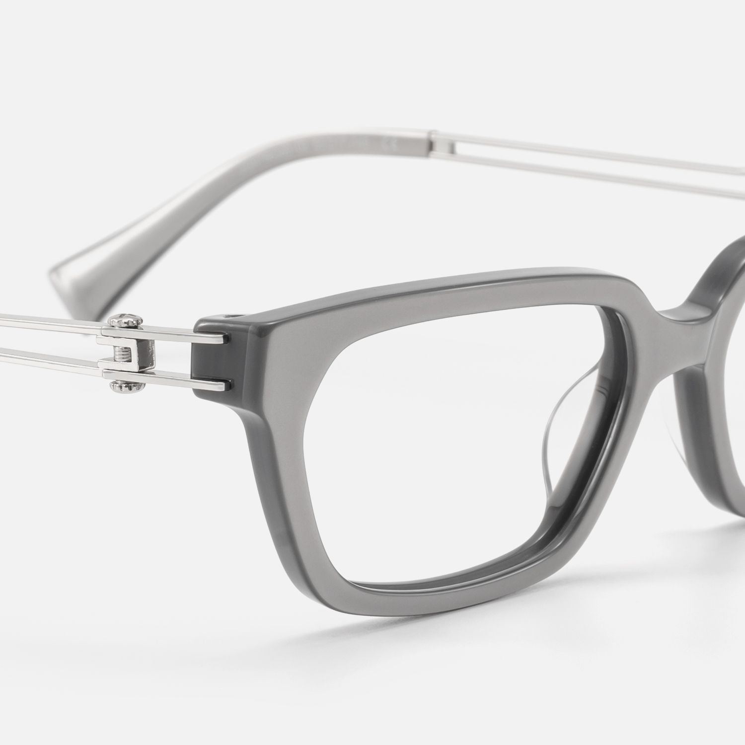 Scarpa - Pearlescent Silver Double Wire Glasses by Vooglam - Design Details