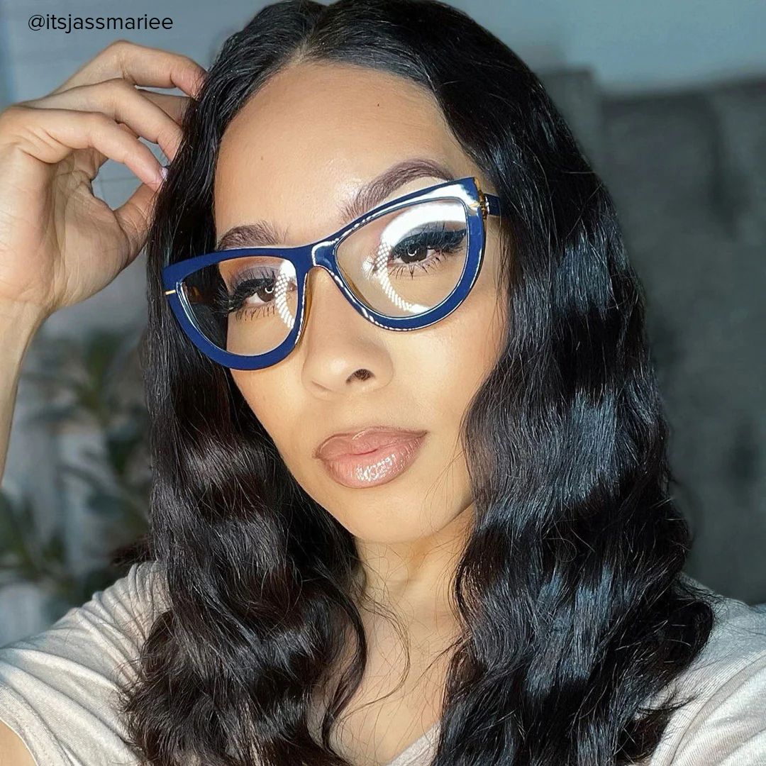 Rhea - Butterfly Dark/Blue Eyeglasses - 5