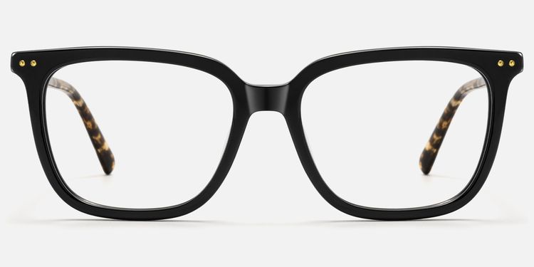 Terra - Square Black Eyeglasses by Vooglam