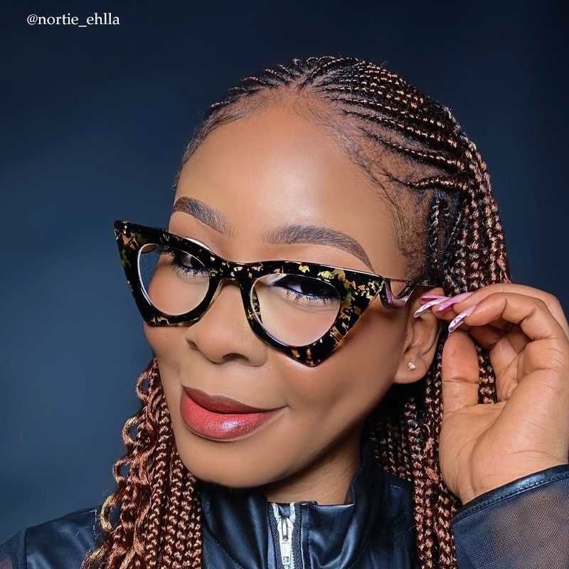 Tiny - Cat Eye Floral Eyeglasses - 10