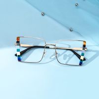 Denzel - Square Multicolor Eyeglasses | Vooglam On Model