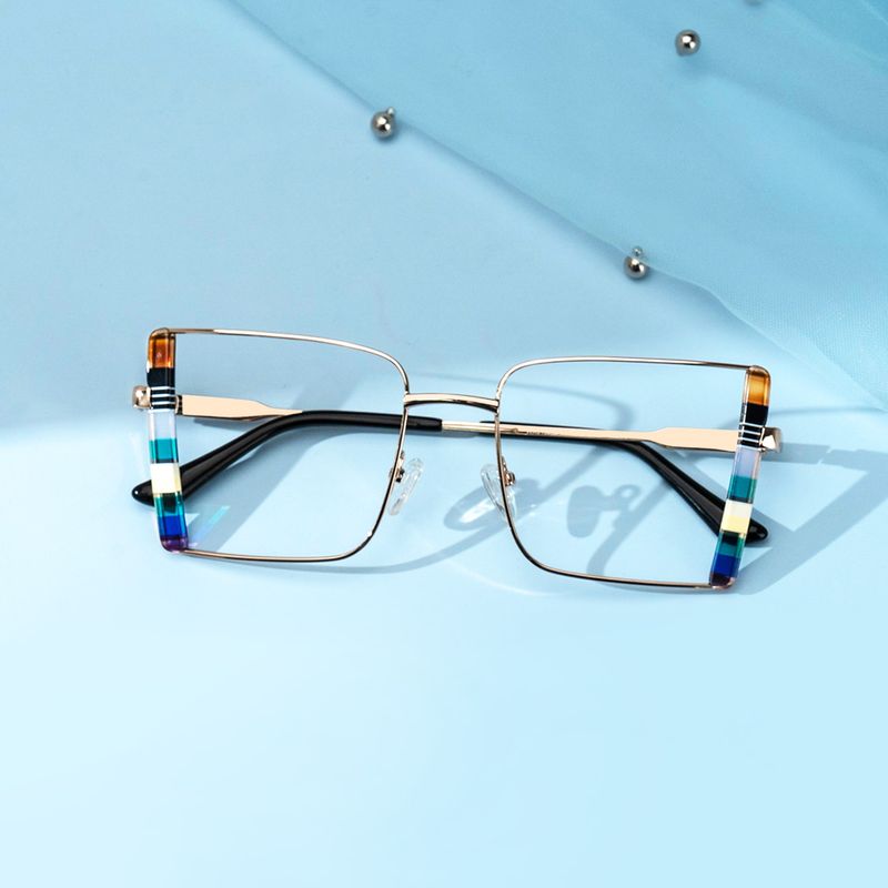 Denzel - Square Multicolor Eyeglasses - 5