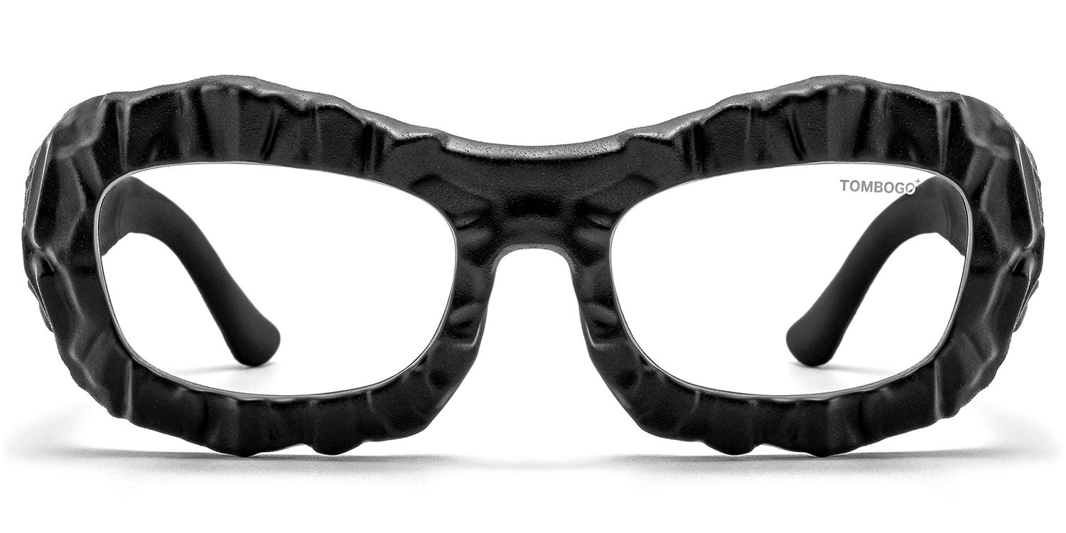 The Geologist - Bold Black Stone Texture Glasses by Vooglam Product Details 1