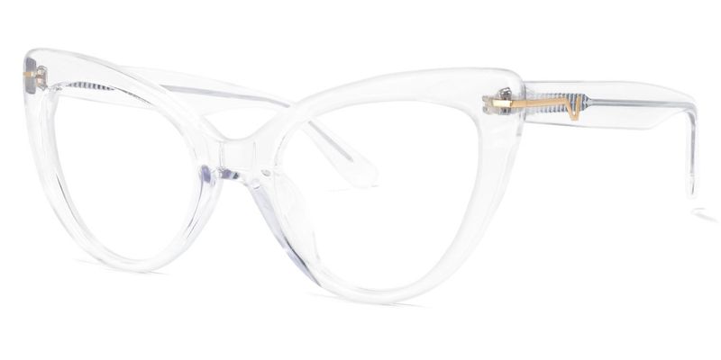 Veromca - Cat Eye Crystal Clear Eyeglasses - 2
