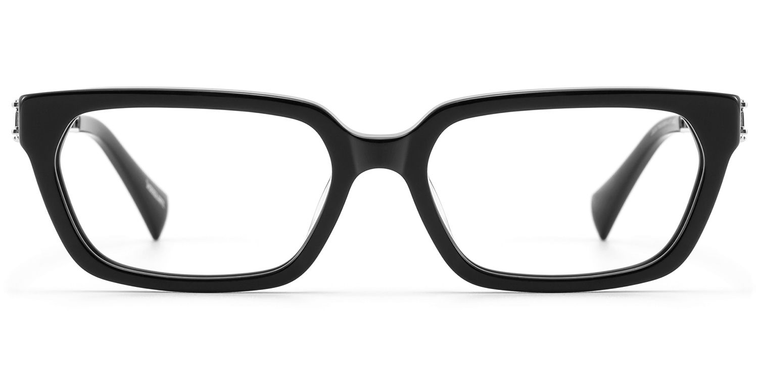 Scarpa - Black Double Wire Acetate Glasses by Vooglam Product Details 1