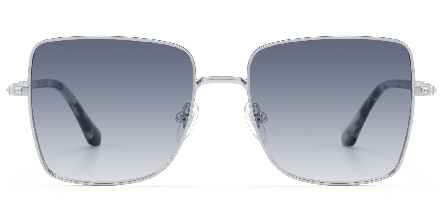 Devereux - Boho Chic Square Silver Sunglasses by Vooglam Product Details 1